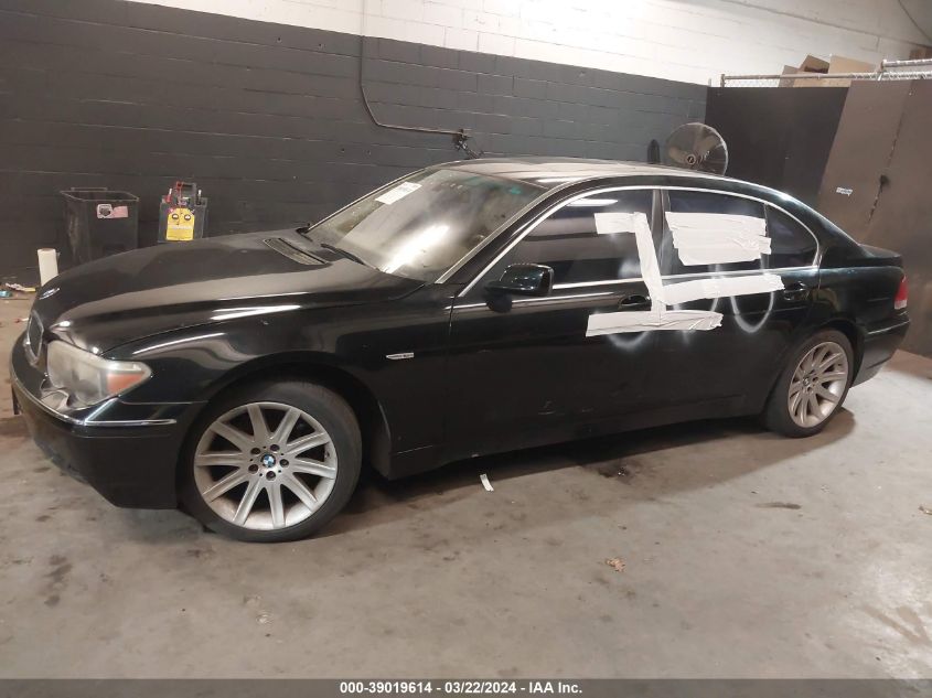 2005 BMW 745Li VIN: WBAGN63505DS60728 Lot: 39019614