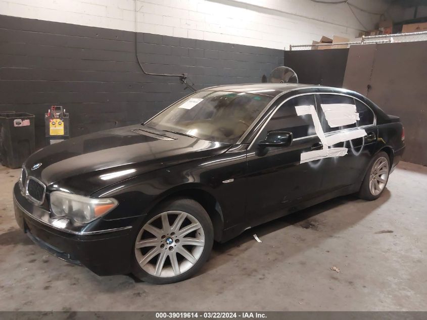 2005 BMW 745Li VIN: WBAGN63505DS60728 Lot: 39019614