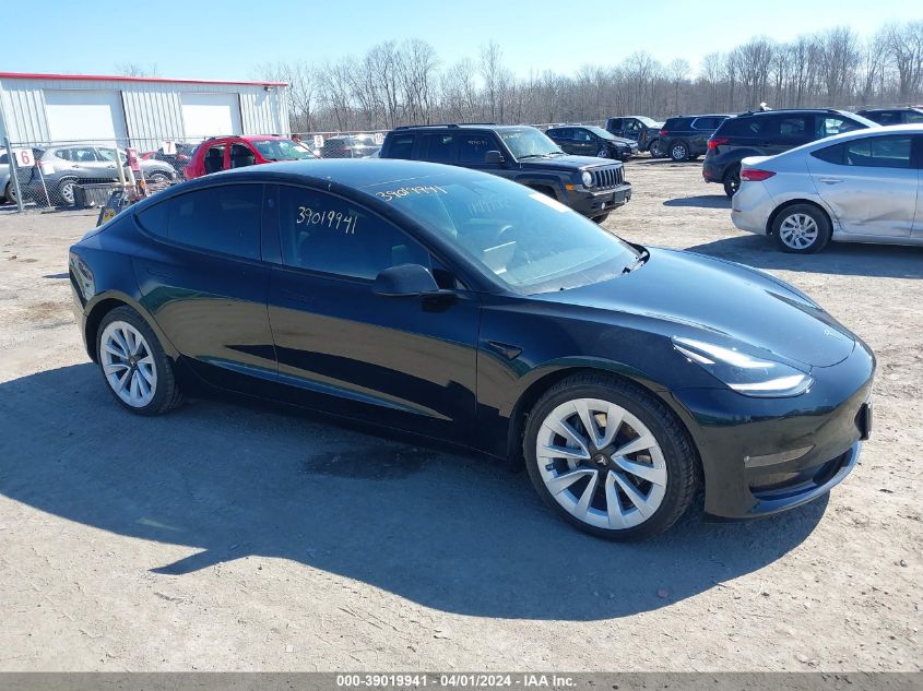 2022 TESLA MODEL 3 LONG RANGE DUAL MOTOR ALL-WHEEL DRIVE - 5YJ3E1EB7NF189799