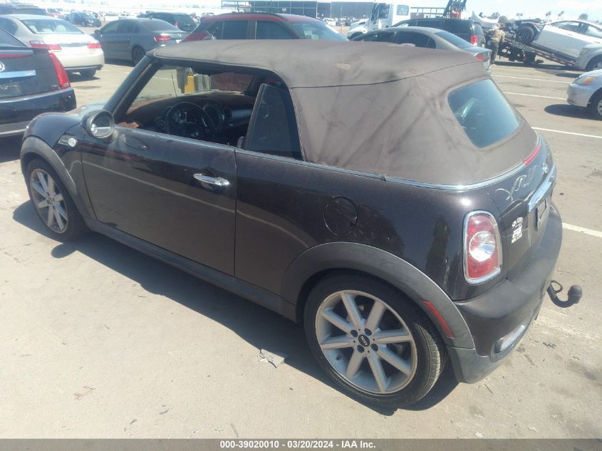 2013 Mini Convertible Cooper S VIN: WMWZP3C50DT705684 Lot: 39020010