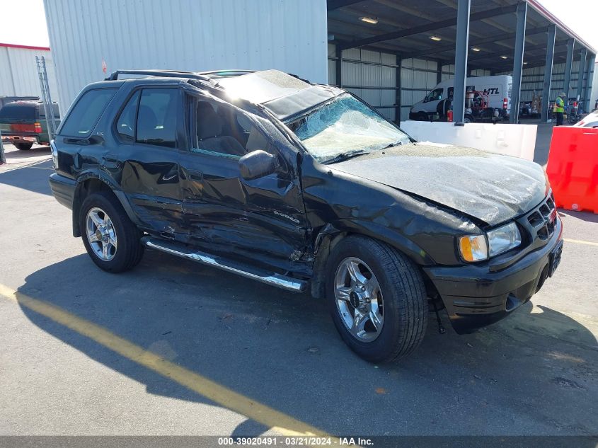 2002 Isuzu Rodeo Ls 3.2L/Lse 3.2L V6/S/S 3.2L V6 VIN: 4S2DM58WX24327145 Lot: 39020491