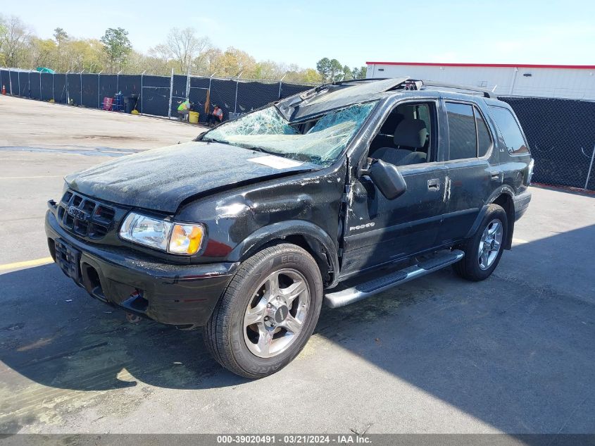 2002 Isuzu Rodeo Ls 3.2L/Lse 3.2L V6/S/S 3.2L V6 VIN: 4S2DM58WX24327145 Lot: 39020491