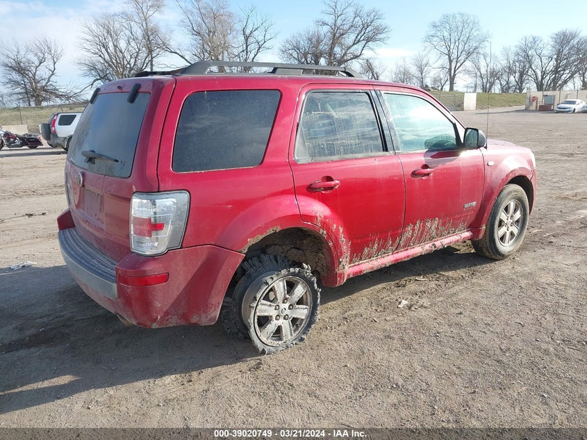 2008 Mercury Mariner I4 VIN: 4M2CU81Z38KJ23069 Lot: 39020749