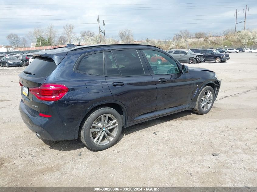 2019 BMW X3 xDrive30I VIN: 5UXTR9C5XKLP86114 Lot: 39020806