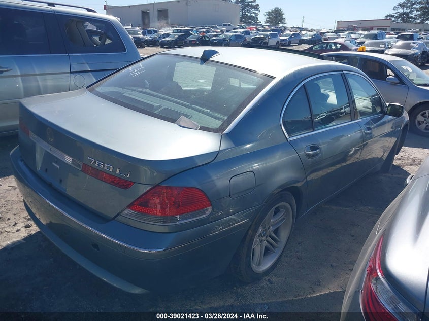 2005 BMW 760Li VIN: WBAGN83535DK11325 Lot: 39021423