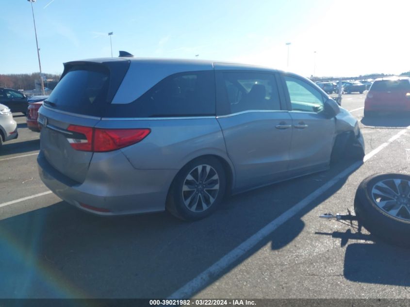 2022 Honda Odyssey Ex-L VIN: 5FNRL6H77NB059669 Lot: 39021982