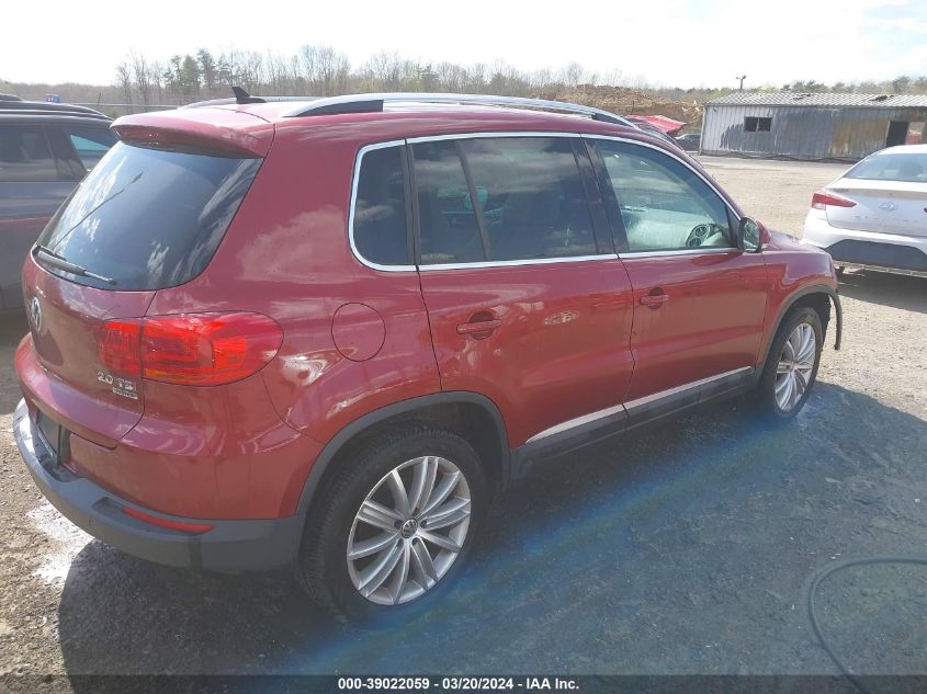 2014 Volkswagen Tiguan Sel VIN: WVGBV3AX9EW059782 Lot: 39022059