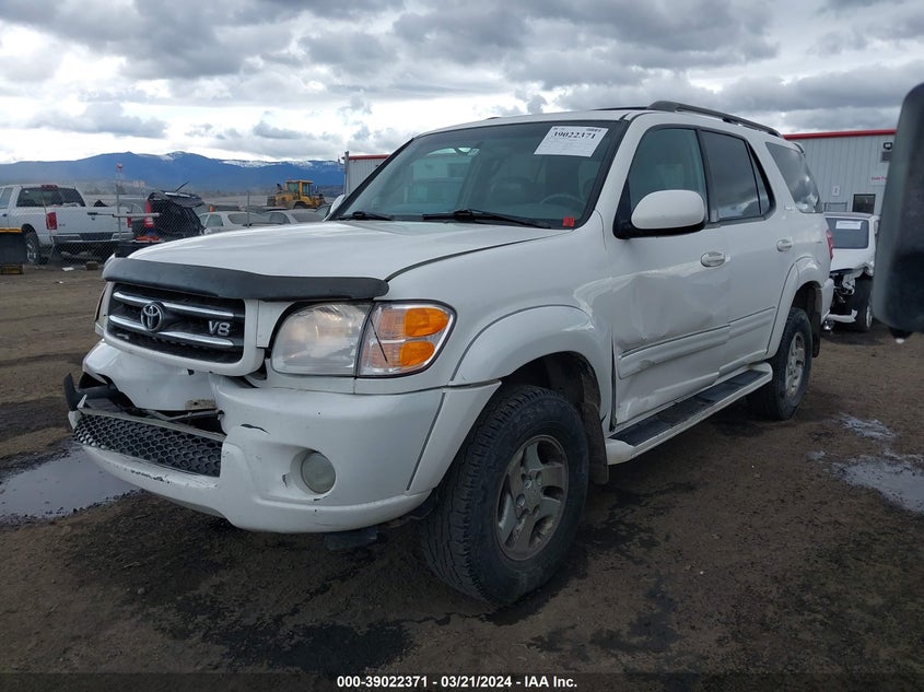 2002 Toyota Sequoia Limited V8 VIN: 5TDBT48A32S075568 Lot: 39022371