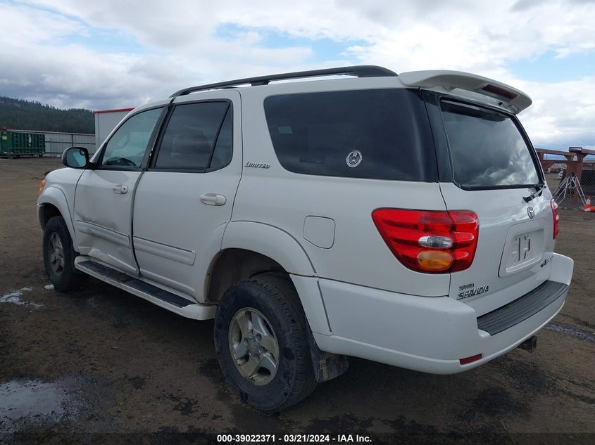 2002 Toyota Sequoia Limited V8 VIN: 5TDBT48A32S075568 Lot: 39022371