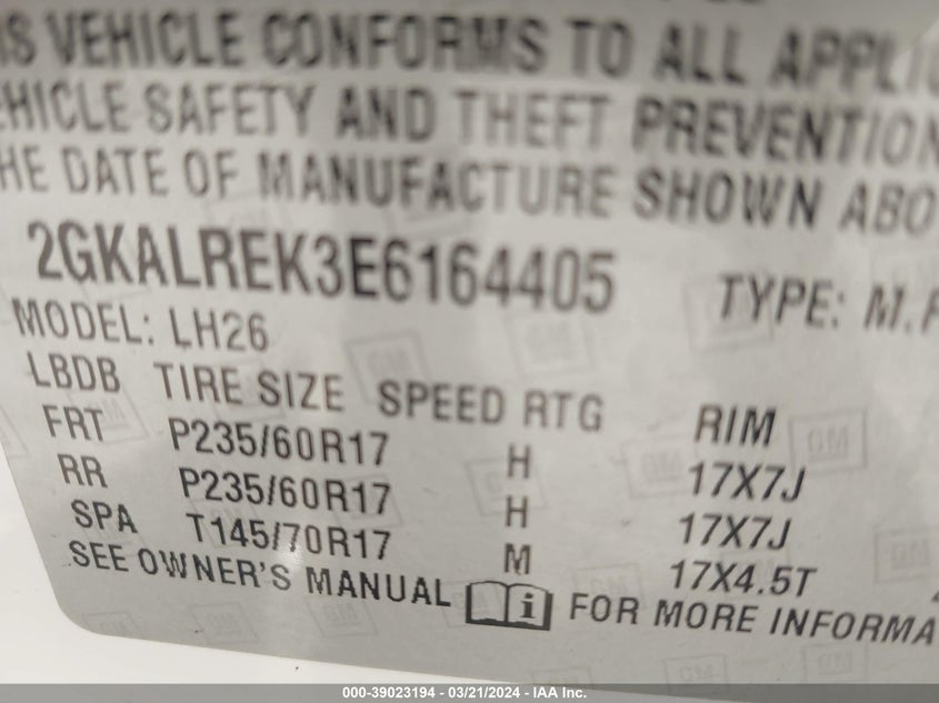 2014 GMC TERRAIN SLE-2 - 2GKALREK3E6164405