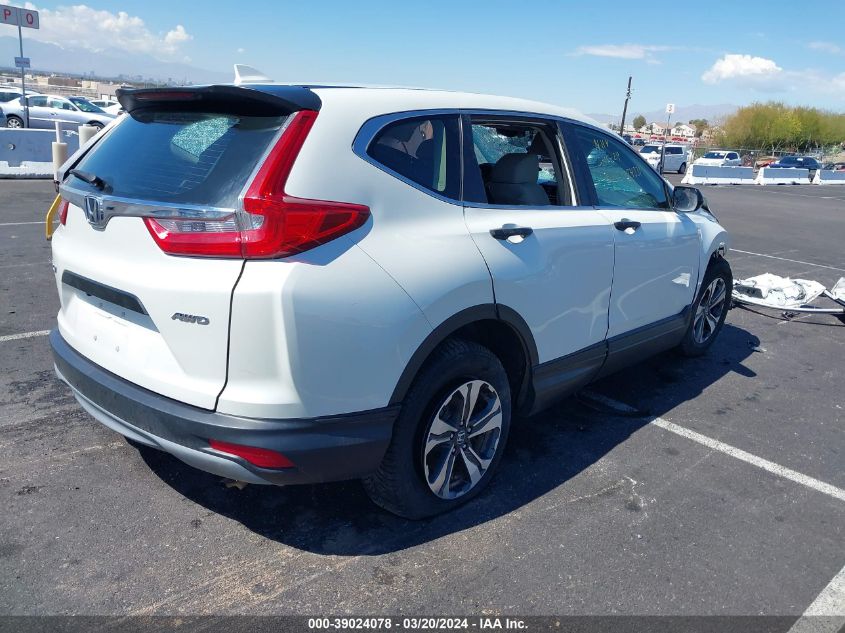 2017 Honda Cr-V Lx VIN: 2HKRW6H36HH215064 Lot: 39024078