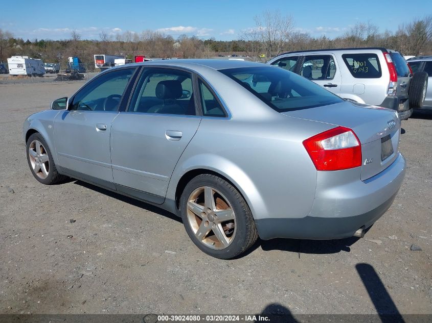 2003 Audi A4 3.0 VIN: WAULT68E33A226066 Lot: 39024080