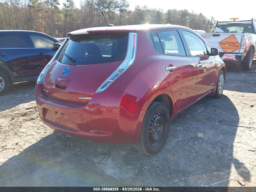 2013 Nissan Leaf S VIN: 1N4AZ0CP7DC413692 Lot: 39024255