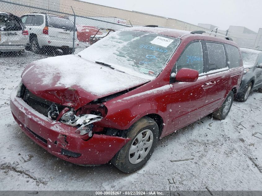 2009 Kia Sedona Lx VIN: KNDMB233996315256 Lot: 39377335