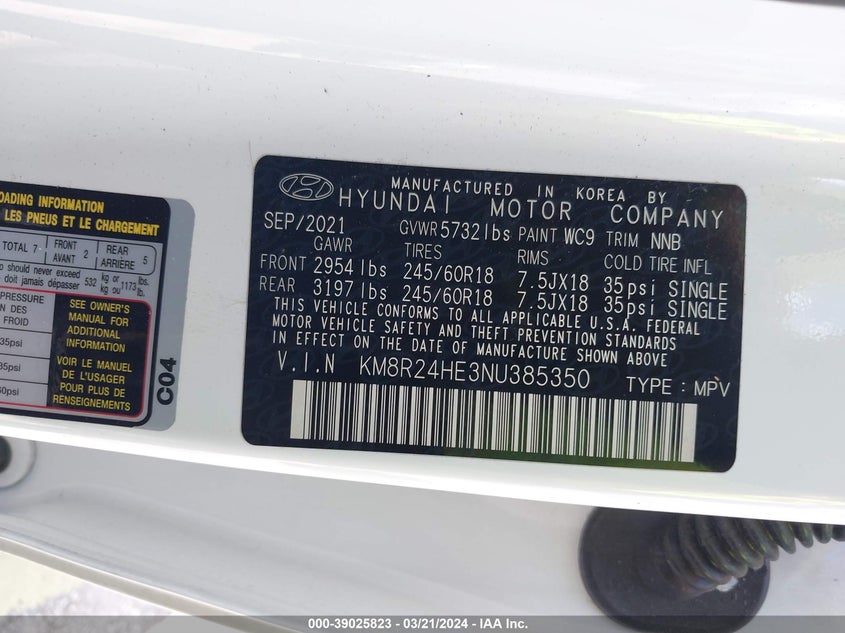 2022 HYUNDAI PALISADE SEL - KM8R24HE3NU385350