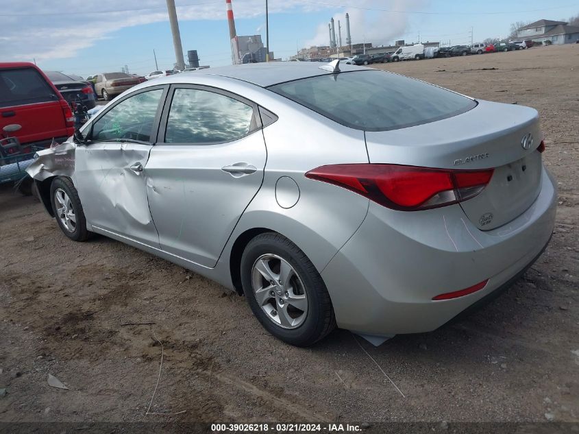 2014 Hyundai Elantra Se VIN: 5NPDH4AE9EH522616 Lot: 39026218