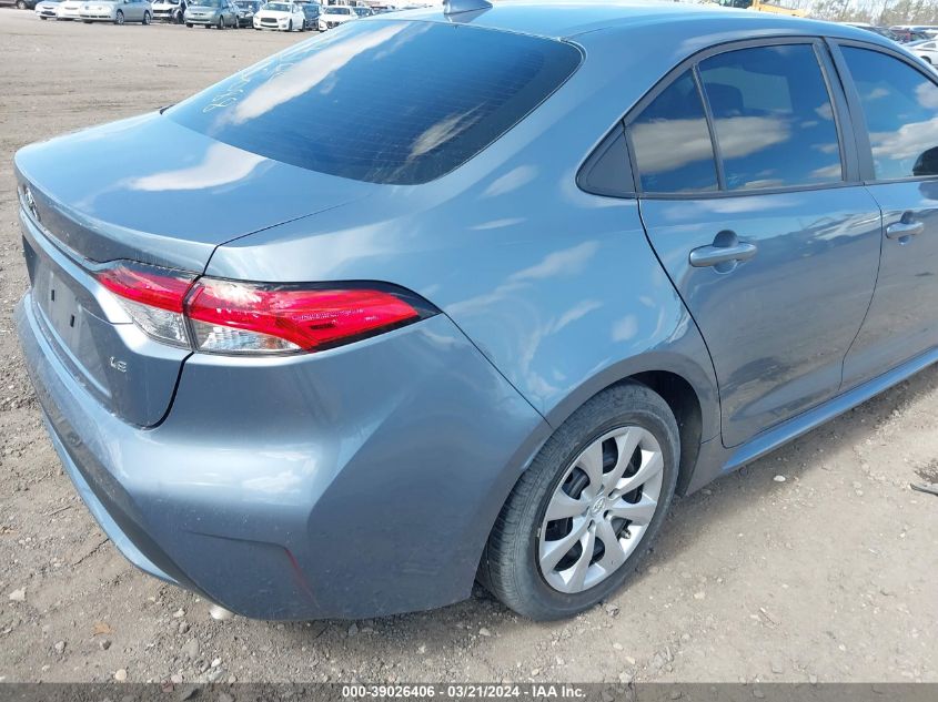 2022 Toyota Corolla Le VIN: 5YFEPMAE9NP296555 Lot: 39026406