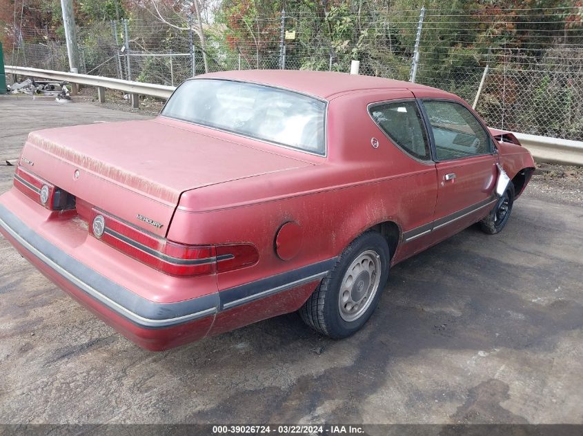 1987 Mercury Cougar Ls VIN: 1MEBM60F9HH605294 Lot: 39026724