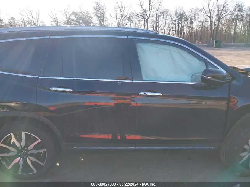 2019 Honda Pilot Touring VIN: 5FNYF6H63KB055026 Lot: 39027380