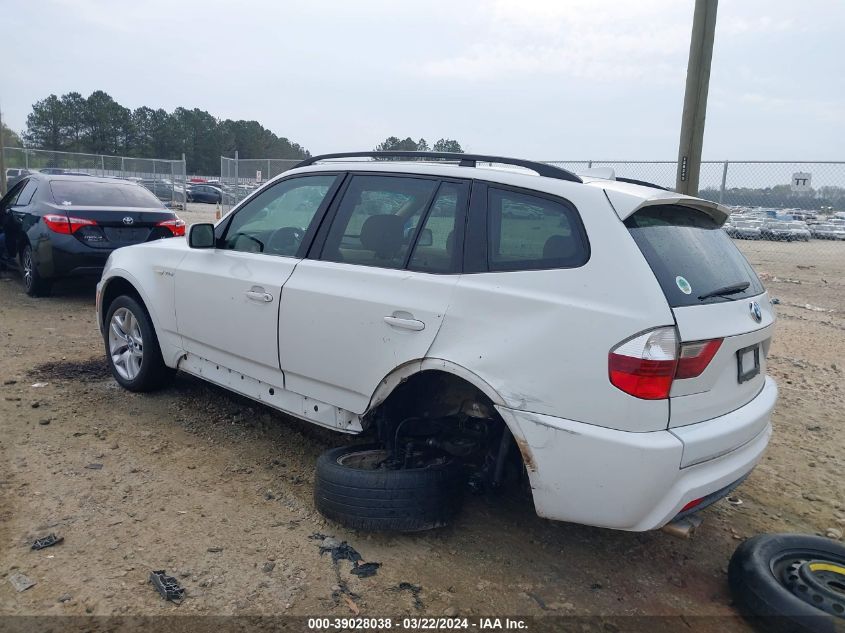 2007 BMW X3 3.0Si VIN: WBXPC93427WF27320 Lot: 39028038