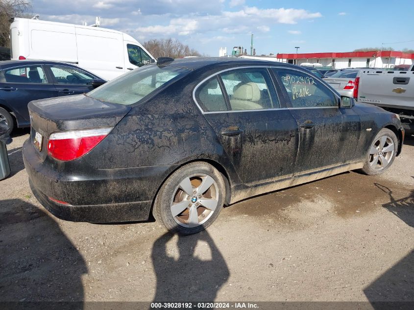 2008 BMW 528Xi VIN: WBANV13568CZ57373 Lot: 39028192