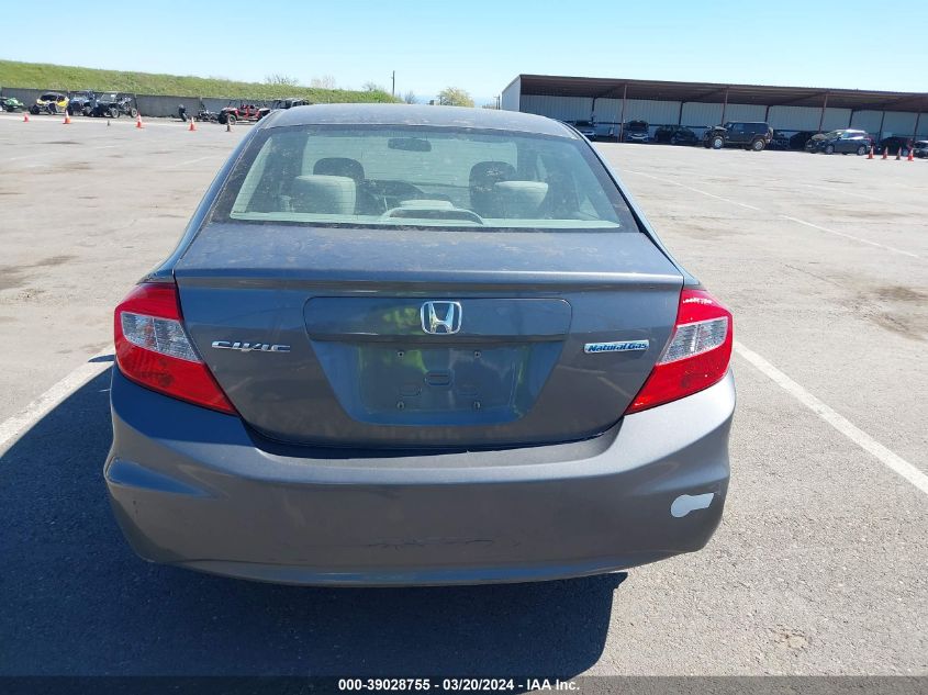 2012 Honda Civic Natural Gas VIN: 19XFB5F57CE000402 Lot: 39028755