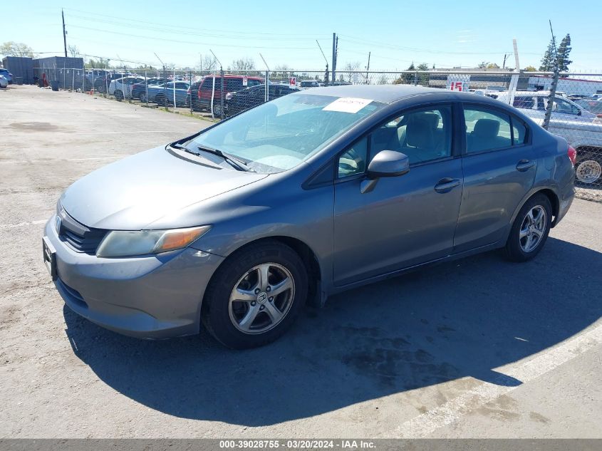 2012 Honda Civic Natural Gas VIN: 19XFB5F57CE000402 Lot: 39028755