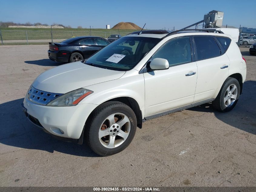 2005 Nissan Murano Sl VIN: JN8AZ08W45W415673 Lot: 39029435