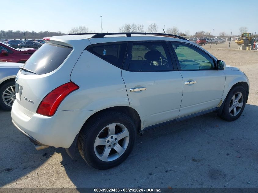 2005 Nissan Murano Sl VIN: JN8AZ08W45W415673 Lot: 39029435