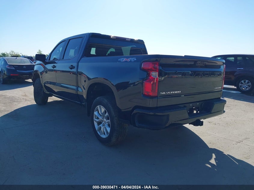 VIN 1GCPDBEK1RZ116972 2024 CHEVROLET SILVERADO 1500 4WD  SHORT BED CUSTOM