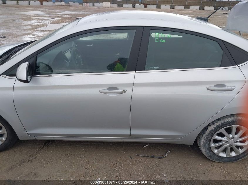 2022 Hyundai Accent Sel VIN: 3KPC24A62NE173633 Lot: 39031071