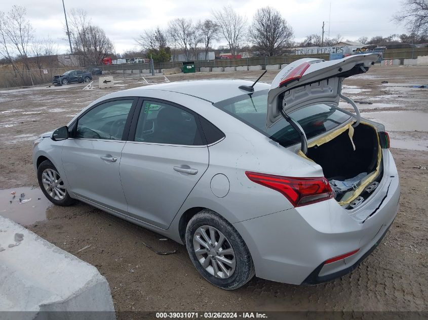 2022 Hyundai Accent Sel VIN: 3KPC24A62NE173633 Lot: 39031071