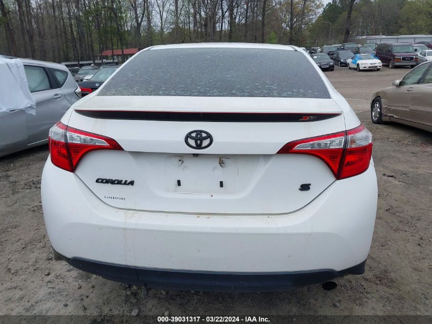 2015 Toyota Corolla S Plus VIN: 2T1BURHE6FC302411 Lot: 39031317