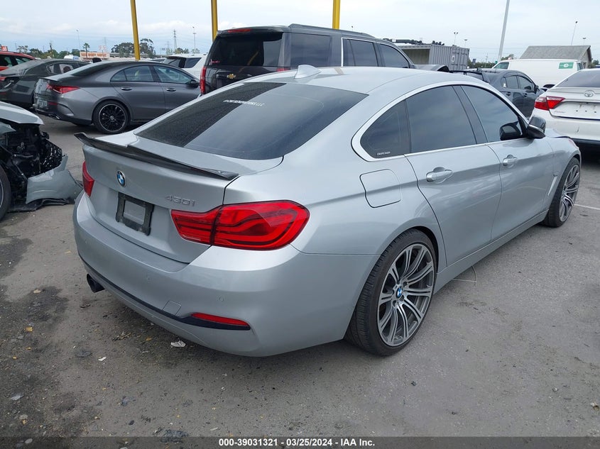 2019 BMW 430I Gran Coupe VIN: WBA4J1C52KBM16518 Lot: 39031321