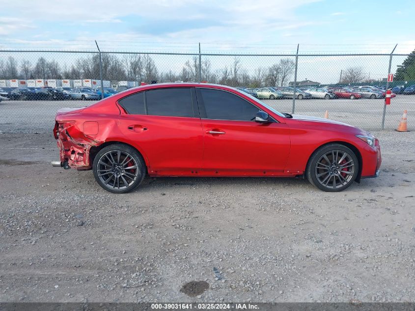 2021 Infiniti Q50 Red Sport 400 Awd VIN: JN1FV7DR7MM880015 Lot: 39031641