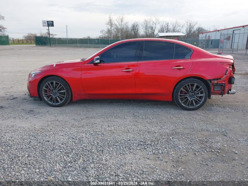 2021 Infiniti Q50 Red Sport 400 Awd VIN: JN1FV7DR7MM880015 Lot: 39031641