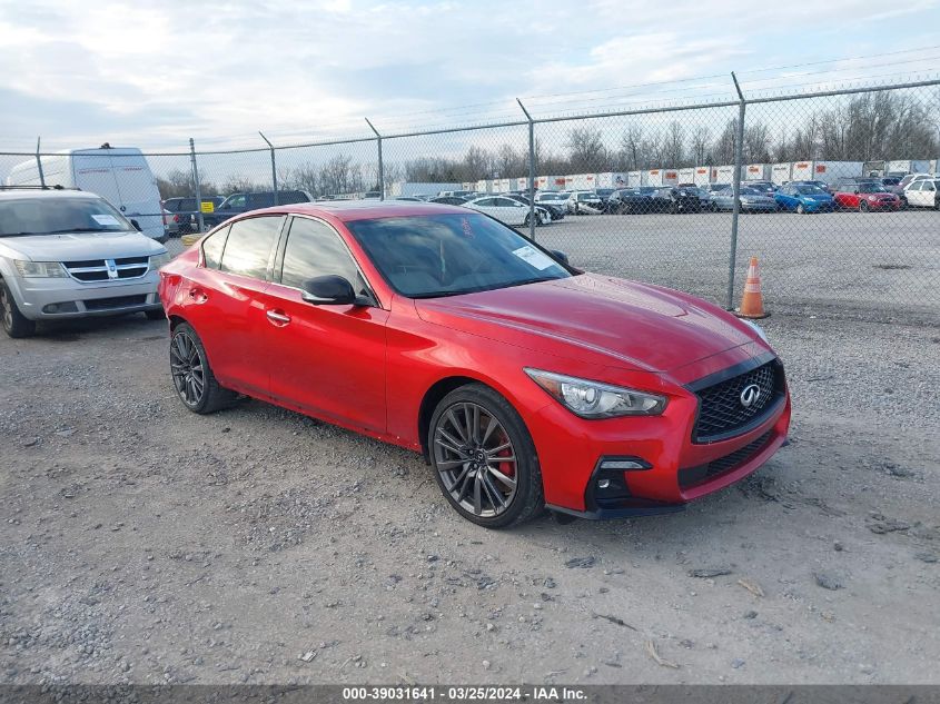 2021 Infiniti Q50 Red Sport 400 Awd VIN: JN1FV7DR7MM880015 Lot: 39031641