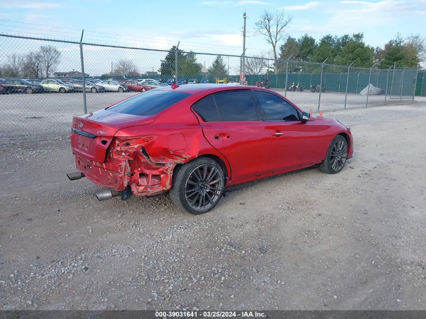 2021 Infiniti Q50 Red Sport 400 Awd VIN: JN1FV7DR7MM880015 Lot: 39031641