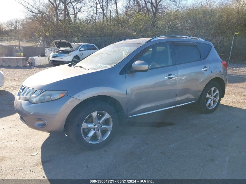 2009 Nissan Murano Sl VIN: JN8AZ18W69W211663 Lot: 39031721