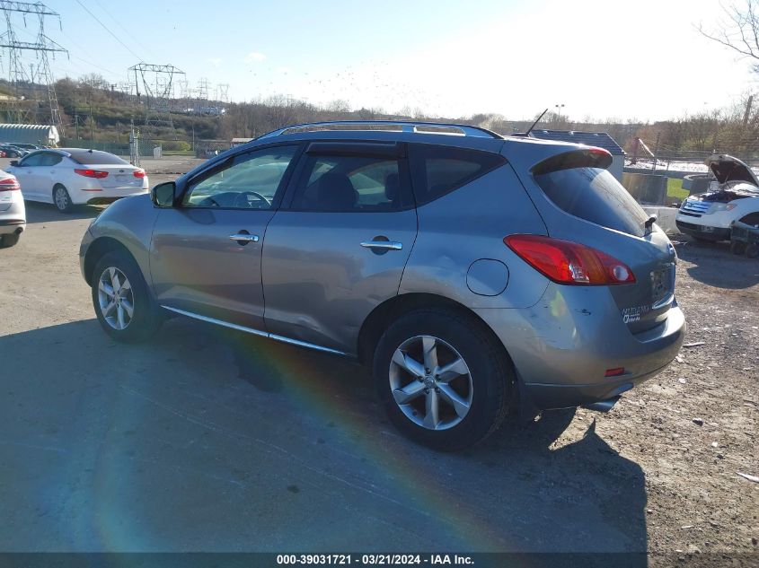 2009 Nissan Murano Sl VIN: JN8AZ18W69W211663 Lot: 39031721