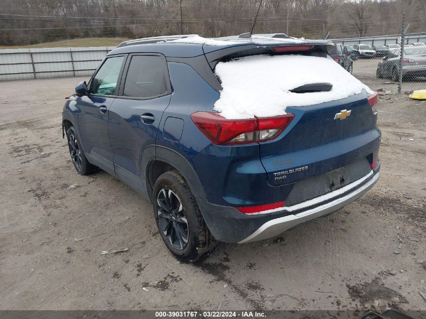 2021 Chevrolet Trailblazer Awd Lt VIN: KL79MRSL2MB091027 Lot: 39031767