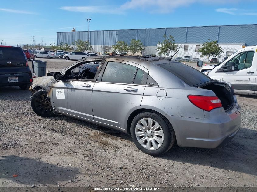 2013 Chrysler 200 Lx VIN: 1C3CCBAB2DN606266 Lot: 39032524