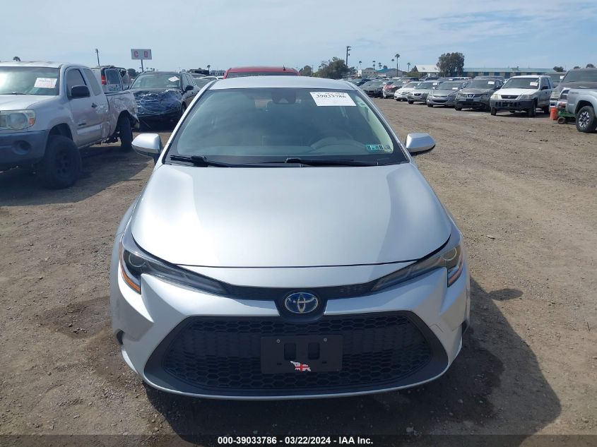 2021 Toyota Corolla Hybrid Le VIN: JTDEAMDE5MJ018039 Lot: 39033786