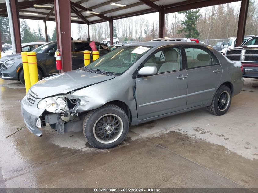 2003 Toyota Corolla Le VIN: 1NXBR32E53Z141597 Lot: 39034053