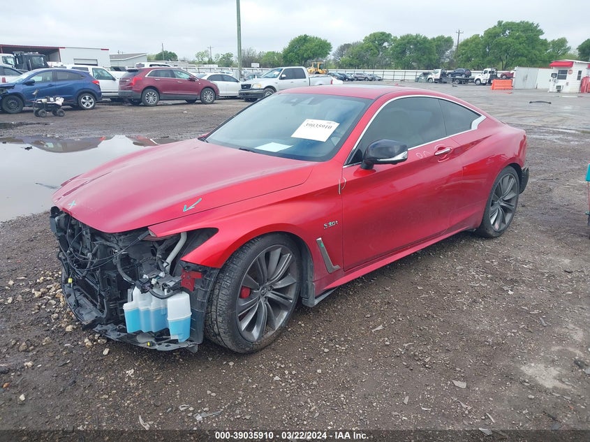 2019 Infiniti Q60 3.0T Red Sport 400 VIN: JN1FV7EK3KM360585 Lot: 39035910