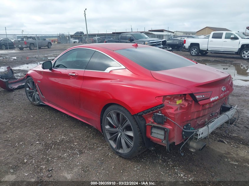 2019 Infiniti Q60 3.0T Red Sport 400 VIN: JN1FV7EK3KM360585 Lot: 39035910