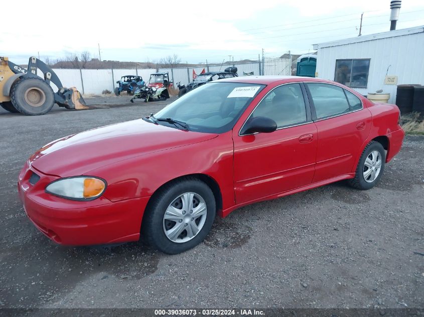 2005 Pontiac Grand Am Se VIN: 1G2NE52F85M203406 Lot: 39036073