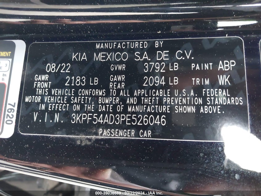 2023 KIA FORTE GT-LINE - 3KPF54AD3PE526046