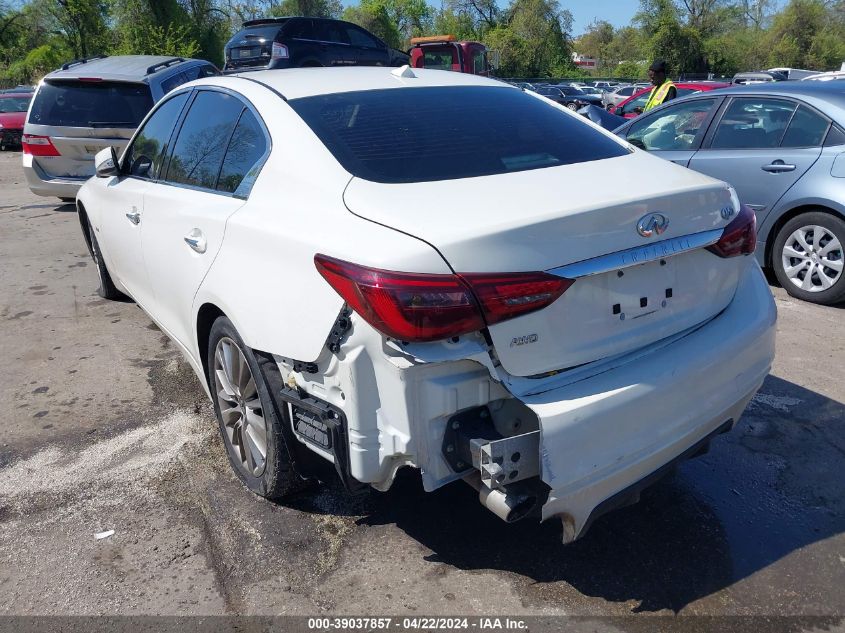 2018 Infiniti Q50 3.0T Luxe VIN: JN1EV7AR3JM442538 Lot: 39037857