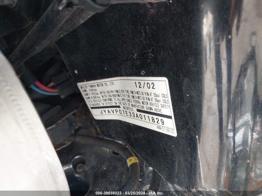 2003 YAMAHA XV1600 AT - JYAVP07E33A011829